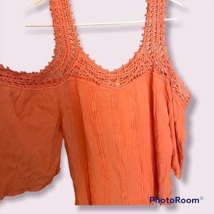 Women’s Maurices pink lace cold shoulder summer blouse